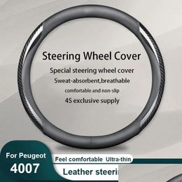 Steering Wheel Covers Ers Car Leather Er Carbon Fiber Texture For 4007 Accessories Drop Delivery Automobiles Motorcycles Interior Otu1W