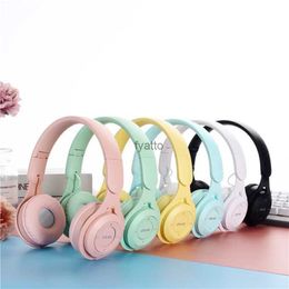 Cell Phone Earphones Macaron Headphones Kids Wireless Bluetooth Headphone Headband Gaming Headset with Gamer Girl Gift for Mobile TabletH240312