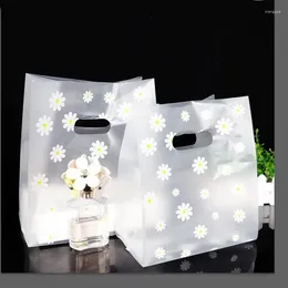 Gift Wrap 50Pcs Daisy Flower Plastic Bag Christmas Candy Cookie Wrapping Bags Wedding Birthday Party Packaging