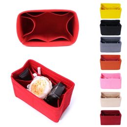 Felt Insert Bag Makeup Handbag Organiser Travel Inner Purse Portable Cosmetic Bags Storage Tote Wholesale 240309