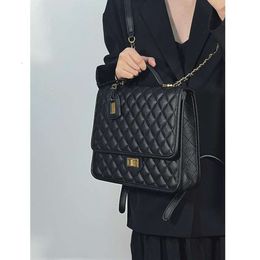 Shop Handbag Promotion Backpack Small Fragrant Wind One Shoulder 2024 New Womens Commuter Lingge Caviar Chain Large Capacity Postman Bag