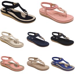 2024 summer women shoes Sandals low heels Mesh surface Leisure Mom Black white large size 35-42 J47 GAI