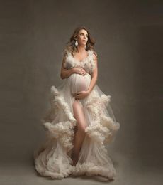 Vintage Evening Dresses Puffy Tulle Maternity Gowns With Straps Long Ball Gown Pography Plus Size Pregnancy Dress Custom Made8595880