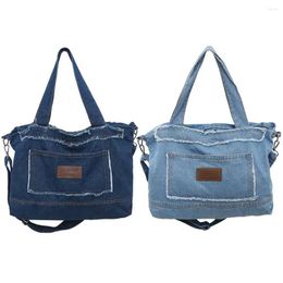 Bag Denim Tote Handbag Fashion Crossbody Pouch Large Capacity Multifunctional Versatile Satchel