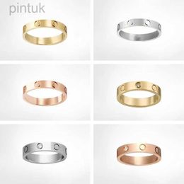 Rings 4mm Classic Screw Love Ring Fashion Designer Rings Women Jewelry 18K Gold Silver Diamond Ring Luxury Jewerlys Deisgners Girl Christmas Gifts ldd240311