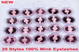 3D Mink Eyelashes 25mm False Eye lashes Makeup 100 Mink Eyelashes 20 Styles Handmade Natural Dramatic Volumn Thick 5D Long Eye la3055495