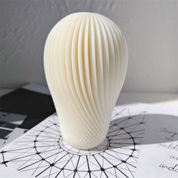 Candles Spiral Balloon Design Silicone Mould Round Twirl Soy Wax Moulds Geometric Swirl Ball Wavy Mould 221025314y