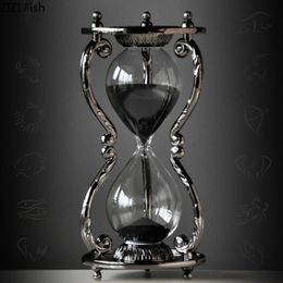 Other Clocks & Accessories Creative 12 Constellation Metal Hourglass 30 Minute Timer Office Desktop Decoration Alloy Home279b