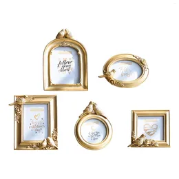 Frames Elegant Vintage Style Picture Frame Crafts Wall Desktop Po Holder For Cafe Restaurant Party Cabinet Birthday