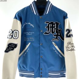 Designer Jacket Bomber Winter Mens Windbreaker Varsity Baseball Hip Hop Harajuku Letter Patchwork Leather Tianma Embroidery Streetwear Unisex Coats Bwc5
