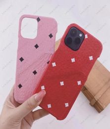 Deluxe GE Design Letter Phone Cases for iPhone 12 Mini 12pro 11 Pro X Xs Max Xr 8 7 Plus PU Leather Card Slot Holder Back TPU Case5829391