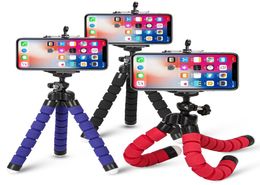 Tripod Heads Phone Flexible Sponge Octopus Mini Tripod for IPhone Camera Tripods Cellphone Holder Clip Stand4584457