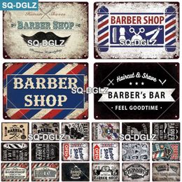 SQ-DGLZ BARBER BAR Metal Sign Vintage Bar Decorative Metal Plaque Plate Wall Decor Tin Signs Barber Shop Poster Q0723261K