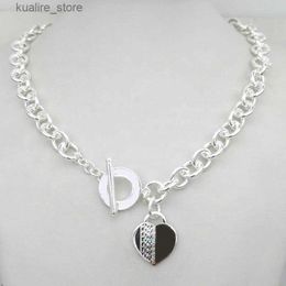 Pendant Necklaces Design Womens silver TF Style Necklace Pendant Chain Necklace S925 Sterling Silver Key heart love egg brand Pendant Charm Nec H0918 L240315