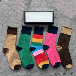 Designer Socks for Men Women Calcetines Hip Hop Luxurys Brands Cotton Casual Sock with Gift Box 9CHA
