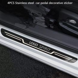 High quality stainless steel 4pcs car door sills scuff panel,pedal protection strip,threshold decoration strip for Citroen DS7 (45THP) 2018-2022