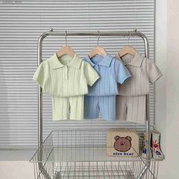 T-shirts Baby Clothing Girl Boy Baby Summer Clothes For Newborn Girls Clothes Muslin Suit for Children Childrens Top and Bottom Set 2023 L240311
