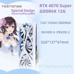 Yeston Nvidia GeForce RTX4070 Super- 12G D6X Graphic Card FBVDD2 192Bit 16 PIN*1 Video Card GDDR6X GPU For 7800x3d