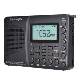 Radio HRD603 Portable Radio AM/FM/SW/BT/TF Pocket Radio USB MP3 Digital Recorder Support TF Card Bluetooth Radio set