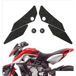 Motorcycle Stickers Knee Fuel Tank Traction Pad Matte Nonslip Side Protection Decals For Mv Agusta Rivale Stradale 8004413660 Drop Del Otzih