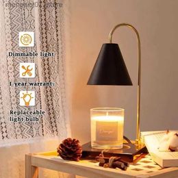 Lamps Shades Led Table Light Bedside Wax Melt Lamps Stepless Dimming 220V-265V Wooden Base Candle Warmer Lamp 50W for BedroomDecor Lighting L240311