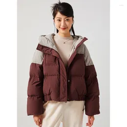 Women's Trench Coats Minimalistic Vintage Splicing Clothes Loose Fashion Recreational Female Down Jacket Winter Comfortable Temperament Coat