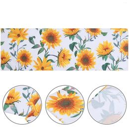 Curtain Half Pastoral Style Sunflower Kitchen Valance Room Decoration Window Curtains Pongee