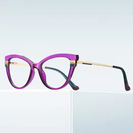 Sunglasses DOISYER Arrival Retro Cat Eye Women Anit Blue Light Glasses Frames Tr90 Spring Hinge Optical Frame