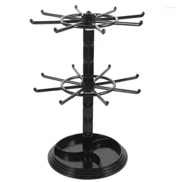 Kitchen Storage 1Pc Jewellery Stand Necklace Display Hanger Rack Rotating Organiser Rotatable Organisation Holder Keychain Hanging