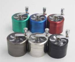 tobacco grinder 56mm 4layers Zicn alloy hand crank tobacco grinders metal grinders for herbs herbal grinders for tobacco DHL 7168579