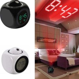 Other Clocks Accessories Projection Alarm Clock Ceiling Display Snooze Desk Table Clock Voice Multifunction Digital Projection Clock Temperature DisplayL2403