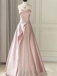 Pink Evening Dresses Satin with Layers Tulle Long Prom Gowns Black with Pink, Dark Red Prom Party Dresses 2024