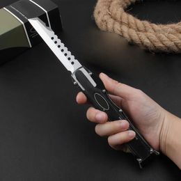 High End HALO Series VI-6 Auto Knife Clear Edition OTF Tactical Self Defence Tactical Pocket knives D2 Steel EDC tools