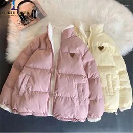 Women's Trench Coats Preppy Style Cotton Coat Faux Fur Lining Long Parka Thick Oversize Loose Fashion And Chic Jackets Winter