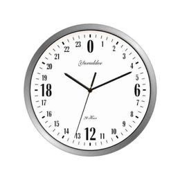2021 Newest 24 Hour Dial Design 12 Inches Clock Metal Frame Modern Fashion Decorative Round Wall Clock Home Decoration Bar Study H314d