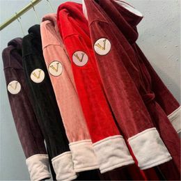 Leisure Men Women Robes With Hoods Unisex Bath Sleep Hooded Robe Autumn Winter Warm Bathrobe And Tags321N