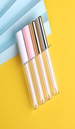 Travel Refillable Lipstick Sample Container round 10ml clear bottle white pink gold empty mascara lipgloss tubes containers with b7954484
