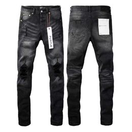 Jeans da uomo firmati viola Jeans di marca American High Street Black Hole 9029