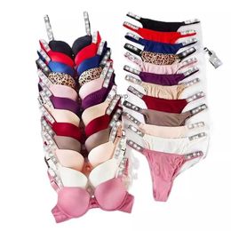 Womens lingerie Panties Fashion Women Lingerie Set Plus Size Bra Underwear 2 Piece Push Up Sexy Briefs Letter Erotic Porn FYZW