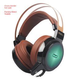 Headset Wired Game Luminous Headset Support Online Office Dual Beam Microphone wholesale
