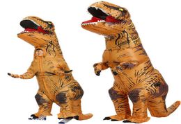 Mascot Kids Dinosaur Costumes Adult Dino T Rex Inflatab Costume Purim Halloween Party Costume For Carnival Cosplay Dress Suit H2208816375