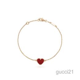 Lucky Clover Heart Bracelet Brand Letterv Cleef Tennis Chain Charm Bracelets Mens Designer Jewellery for Women Party Christmas Presents Gift Rose Go UHAU