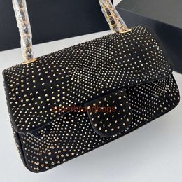 designer bag chaneling Full Sky Star Sparkling Diamond Chain Bag Single Shoulder Crossbody Bright Water Diamond Square Bag B414