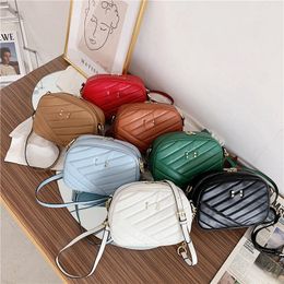 Women's luxury handbag designer Small Round Bag hot sales Fashionable and Versatile Embroidered Thread Camera Bag Fashionable and Trendy One Shoulder Crossbody Bag