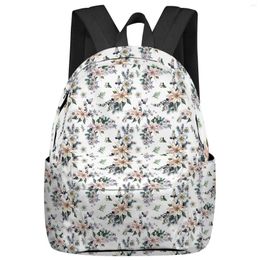 Backpack Christmas Flowers And Plants Student School Bags Laptop Custom For Men Women Female Travel Mochila