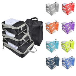 Travel Storage Bag Set Luggage Compartment Sorting Portable Travel Compressible Four Piece