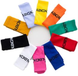 Baby Socks Kids Candy Color Stockings Girls Letter Print Knee High Leg Warmer Children Socks Soft Infant Casual Sock Long Socks LS3067185