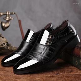 Casual Shoes Classic Business Men's Dress Fashion Elegant Formal Wedding Men Slip On Office Oxford For Black