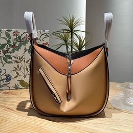 Genuine Leather Handbag Clutch Designer Crossbody Bag Bucket Bags Internal Pocket Purse High Quality Cowhide Women Shoulder Bag Splicing Colours