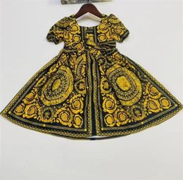 2022 new High quality Baby Girls Summer Dress Kids Dresses beautiful short Sleevele children dress311b39880741912037